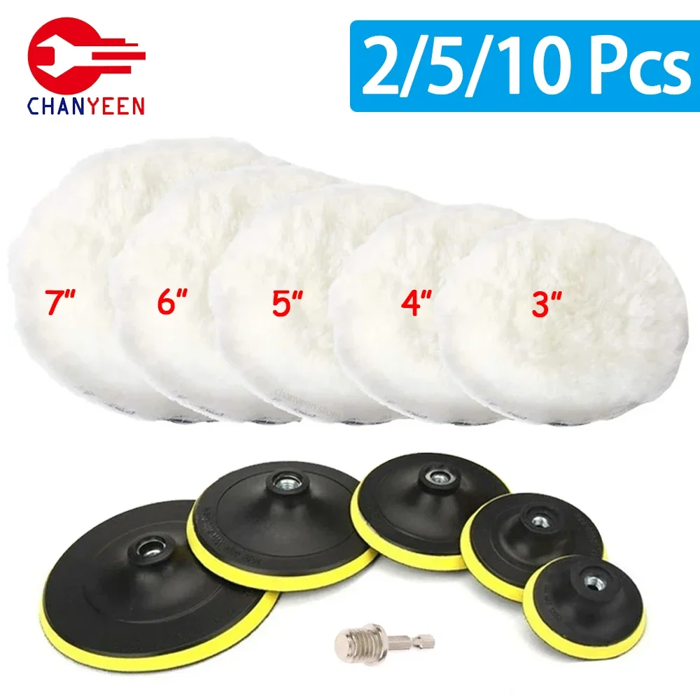 Polishing Pads 3/4/5/6/7 Inch M14 Polishing Pads Wool Felt Polishing Pad Wheel for Tile Glass Stainless Steel Car Polish Scratche Repair Tools