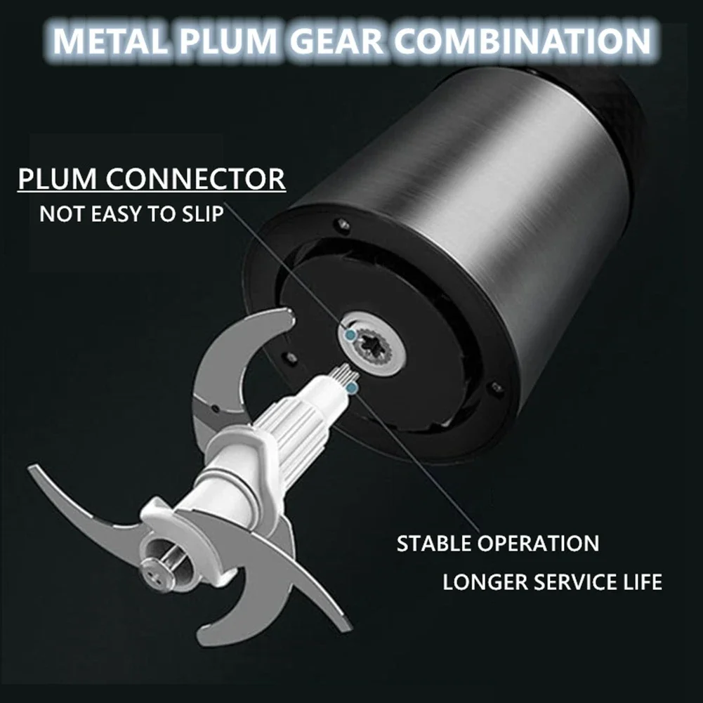 Meat Grinder 2L Stainless Steel Electrical Food Processor Blender Mixer Machine  Kitchen Fruits Garlic Nuts, EU Plug Blender 4
