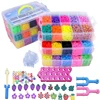 DIY Handmade Rubber Bands Loom Weaving Tool Box Bracelet Kit Toys for Children Knitting Elastic Art Crafts Beaded Toys Girls 1