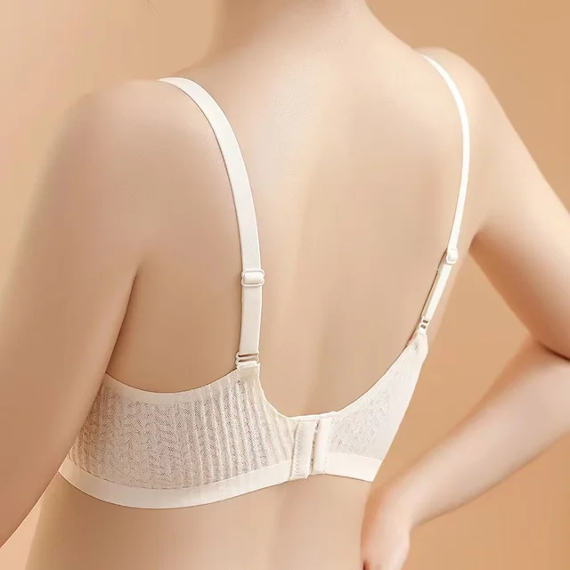 New Top Lace Seamless Women's Underwear Small Chest Gathered Non-slip No Steel Ring Sexy Sling Beautiful Back Bra Thin Section 3