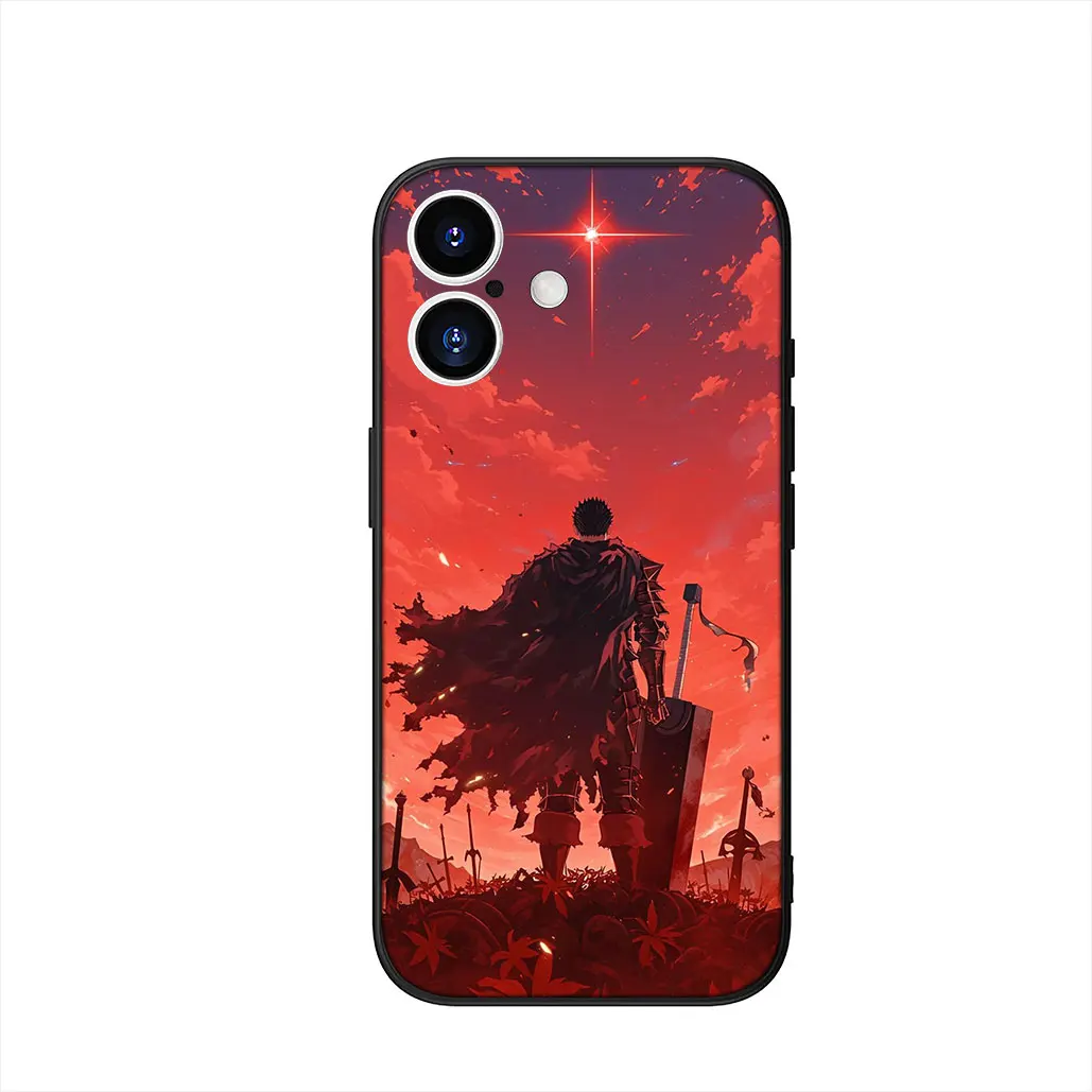 Anime-Inspired Berserker Phone Cover with Guts Cartoon Design