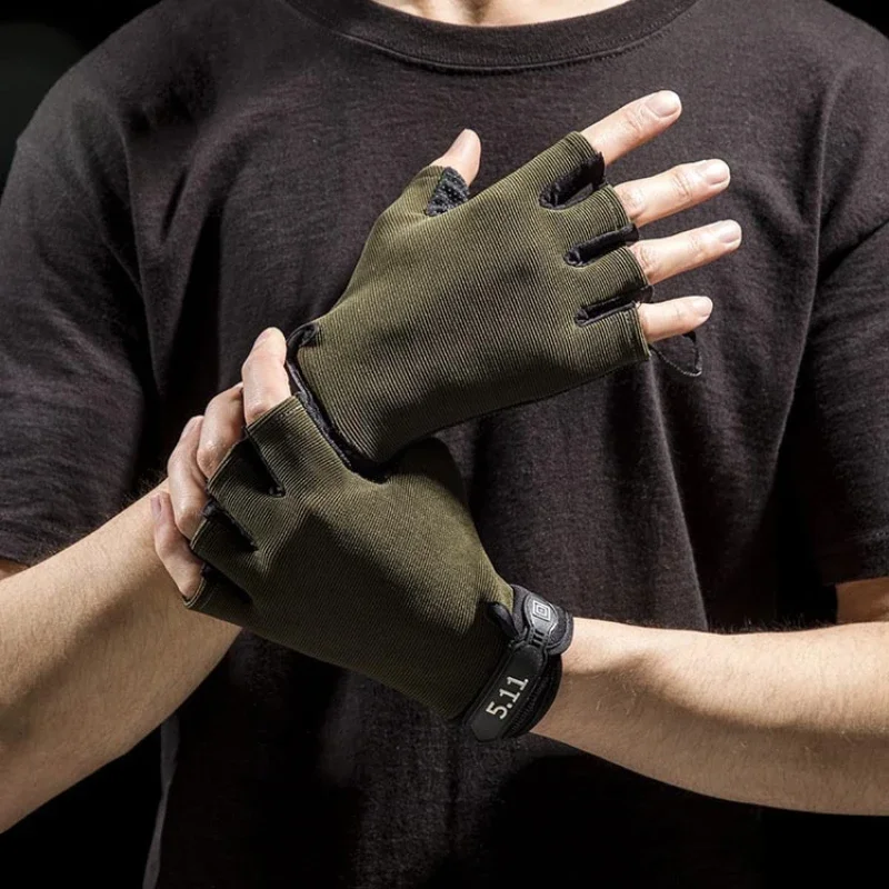Half Finger Cycling Glove Winter Warm Men Sports Climbing Fitness Driving Mitten