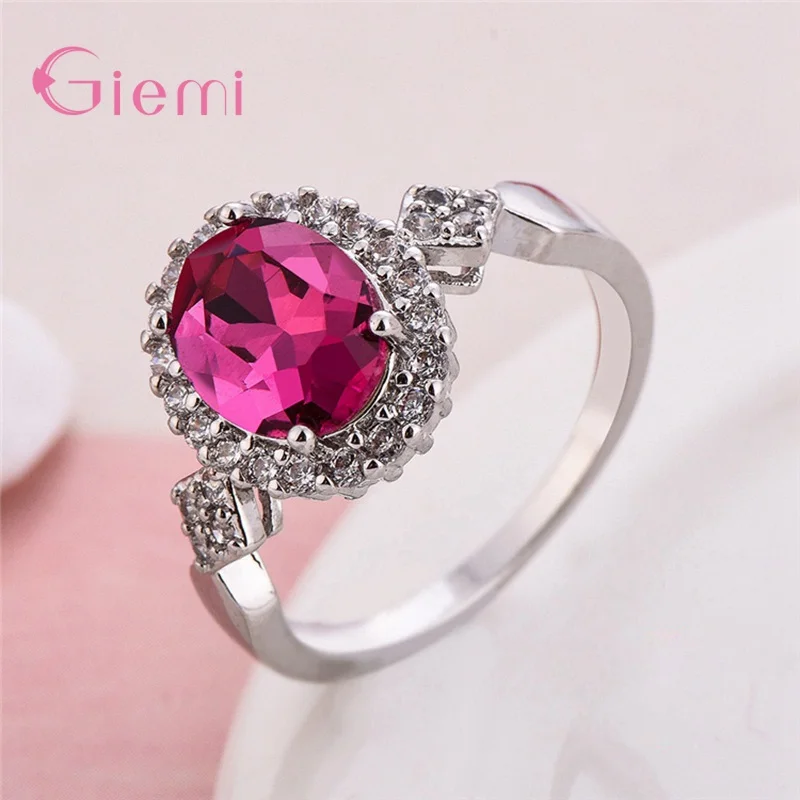 Silver Rings 925 Sterling Silver Rings Engagement Wedding Ring Section Rotation Curve Style Cubic Zircon Ring For Women Girl