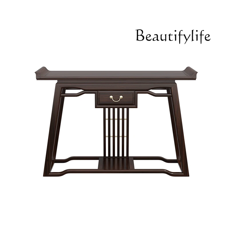

New Chinese Style Console Tables a Long Narrow Table Wall-Side Table Simple Hallway Solid Wood Altar Home Side View Sets