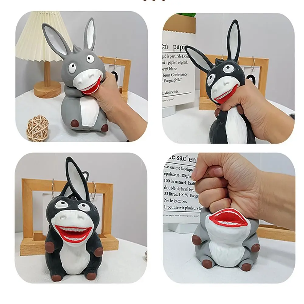 Indestructible Squeeze Toy Donkey Silicone Stress Relief Toy Slow Rising Soft Material Donkey Shape Squeeze Toy For Kids