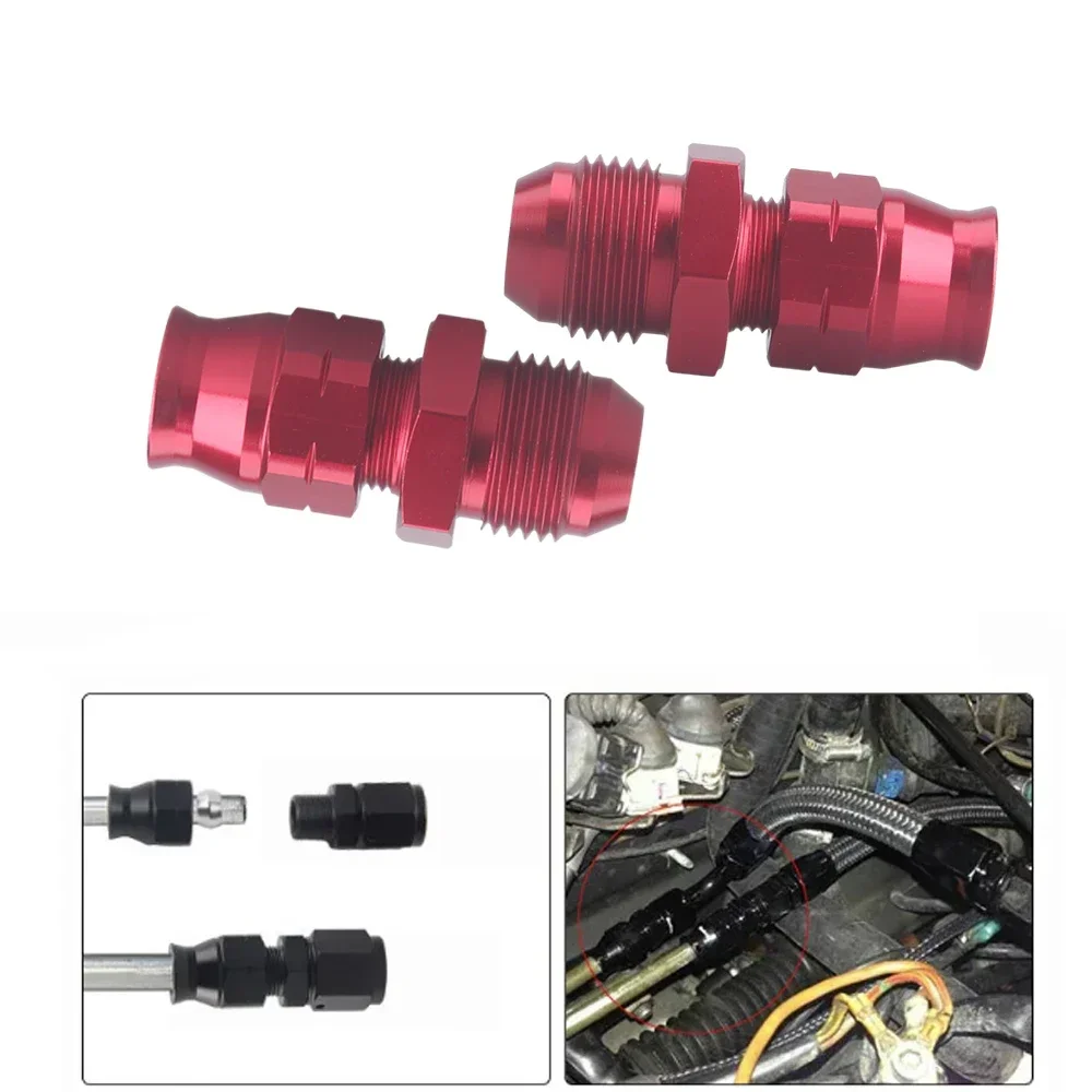 Adattatore Unione Filettato -8AN Flare Maschio A 3/8'' NPT Maschio - Alluminio Anodizzato Nero