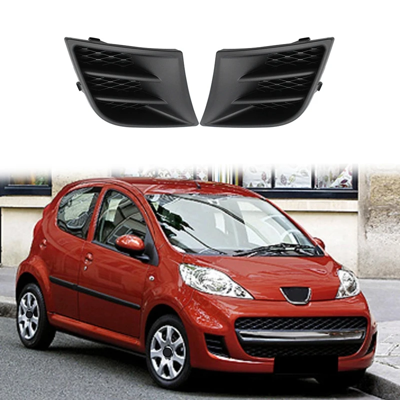 

Черный передний бампер для Peugeot 107 2009-2012, решетка радиатора, противотуманная лампа, замена крышки 7422A9