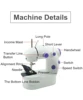 Household 202Mini Sewing Machines Handheld Sewing Machine with Light Cutter Foot Pedal Portable Night Light Sewing Machine 4