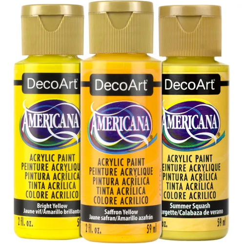 

DecoArt Acrylic Pigment Yellow Series United States Graffiti Waterproof Art Wall Painting Strong Covering Power DIY 59ML