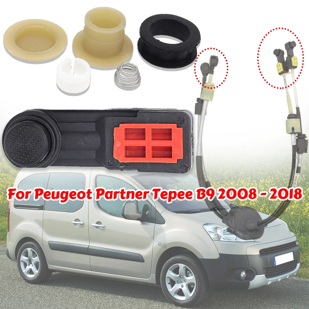 Manual Gear Shift Cable Collet Bushing End Pivot Shifter Fix Lever Linkage Kit For Peugeot Partner Tepee B9 2008 -