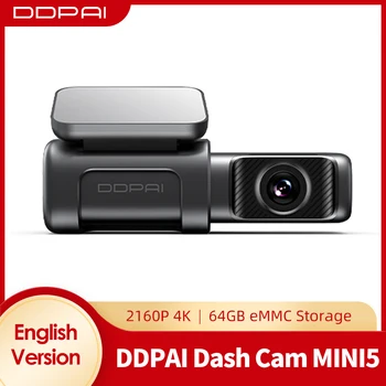 DDPAI-대시 캠 미니 5 4K 2160P HD DVR 자동차 카메라, 숨겨진 안드로이드 와이파이 자동 드라이브 차량 비디오 레코더