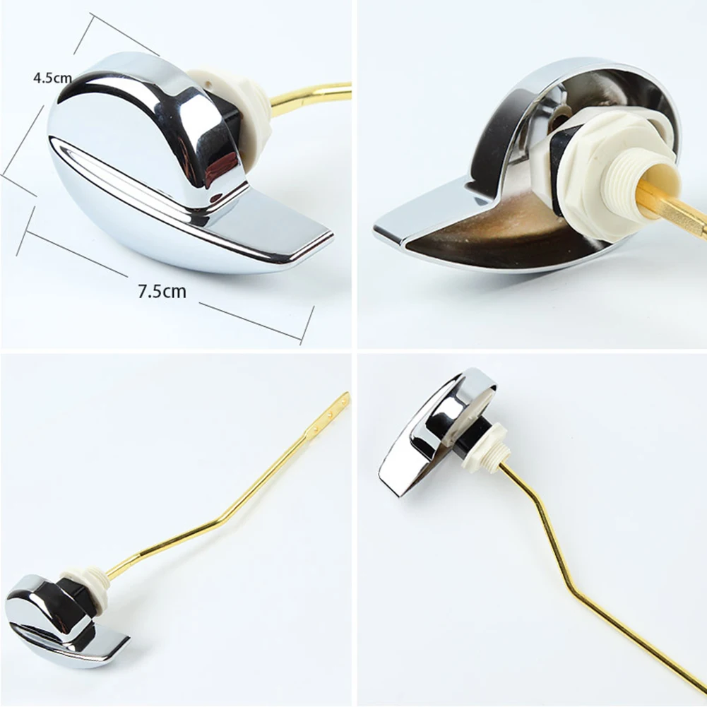 Description Picture 4 of itemFor TOTO Toilet Handle Flush Lever Handle Replacement Tank Toilet Tools Zinc Alloy+copper Accessories Brand New