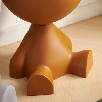 Small flat head coffee table cream style, home living room sofa side table table, round side table 6