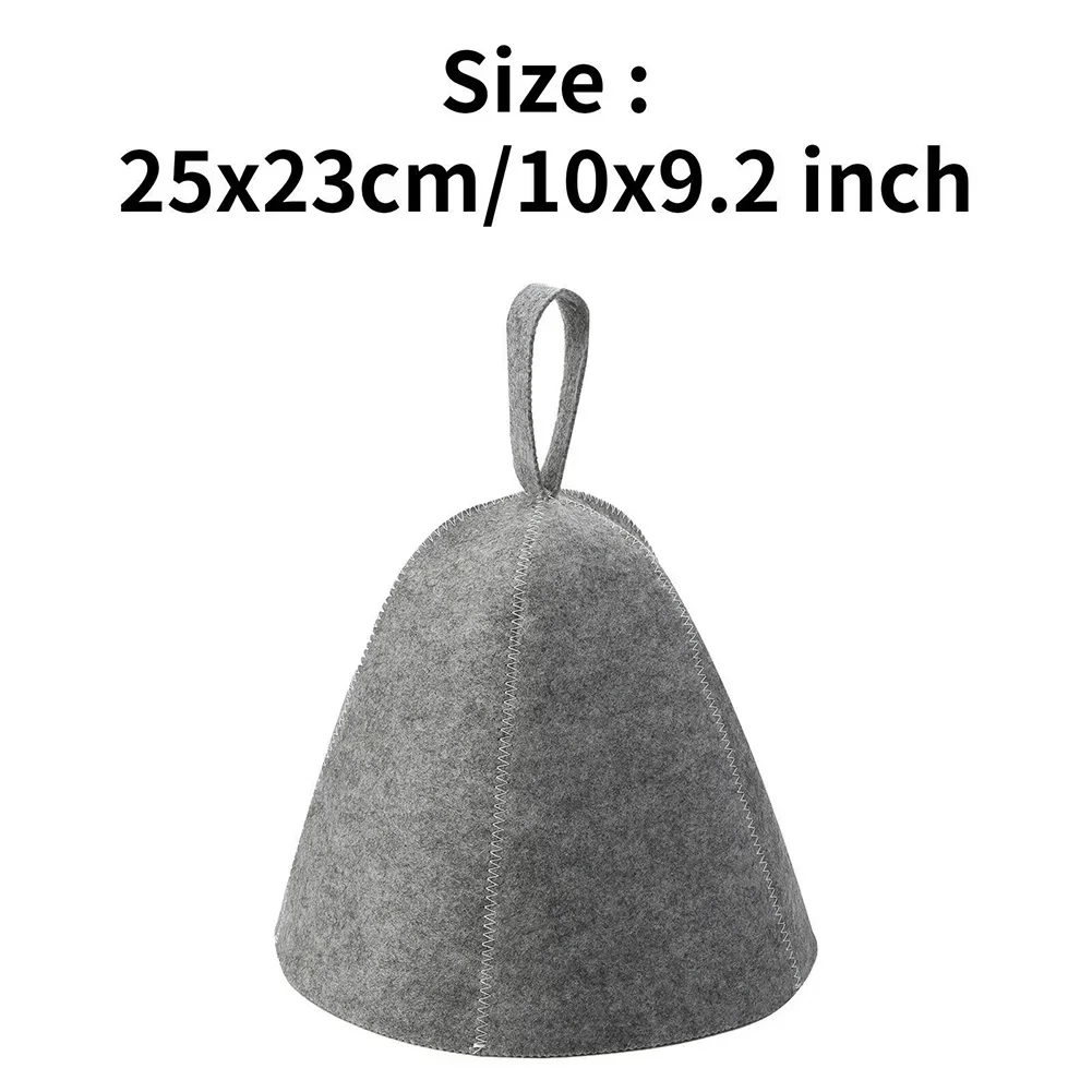 Anti Heat Sauna Hat Thicken Wool Felt Shower Cap Hair Turban Quickly Towel Drying Towel Hats Sauna Bathroom Accessories 5