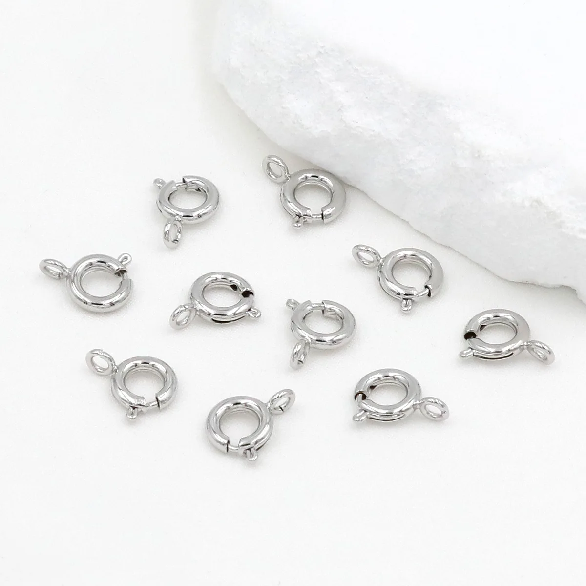 Pack of 10 Sterling Silver Spring Clasps