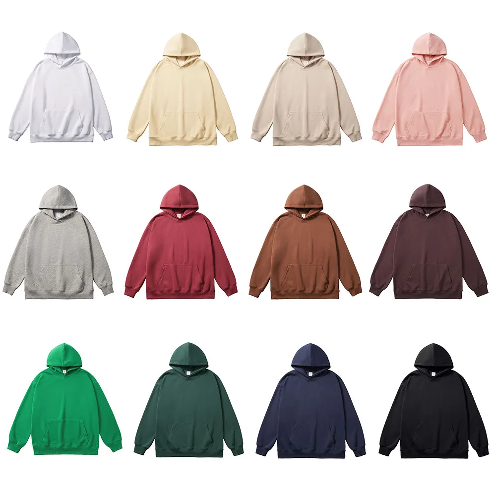 

2023 New Spring and Autumn Mens Hoodies High Street Sweatshirt for Men Solid Loose Fit Haikyuu Mens Coats Dropshipping