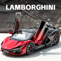 1:24 Lamborghini Revuelto Simualtion Supercar Ally Car Model With Sound Light Collection Miniature Boy Gift Birthday C393 1