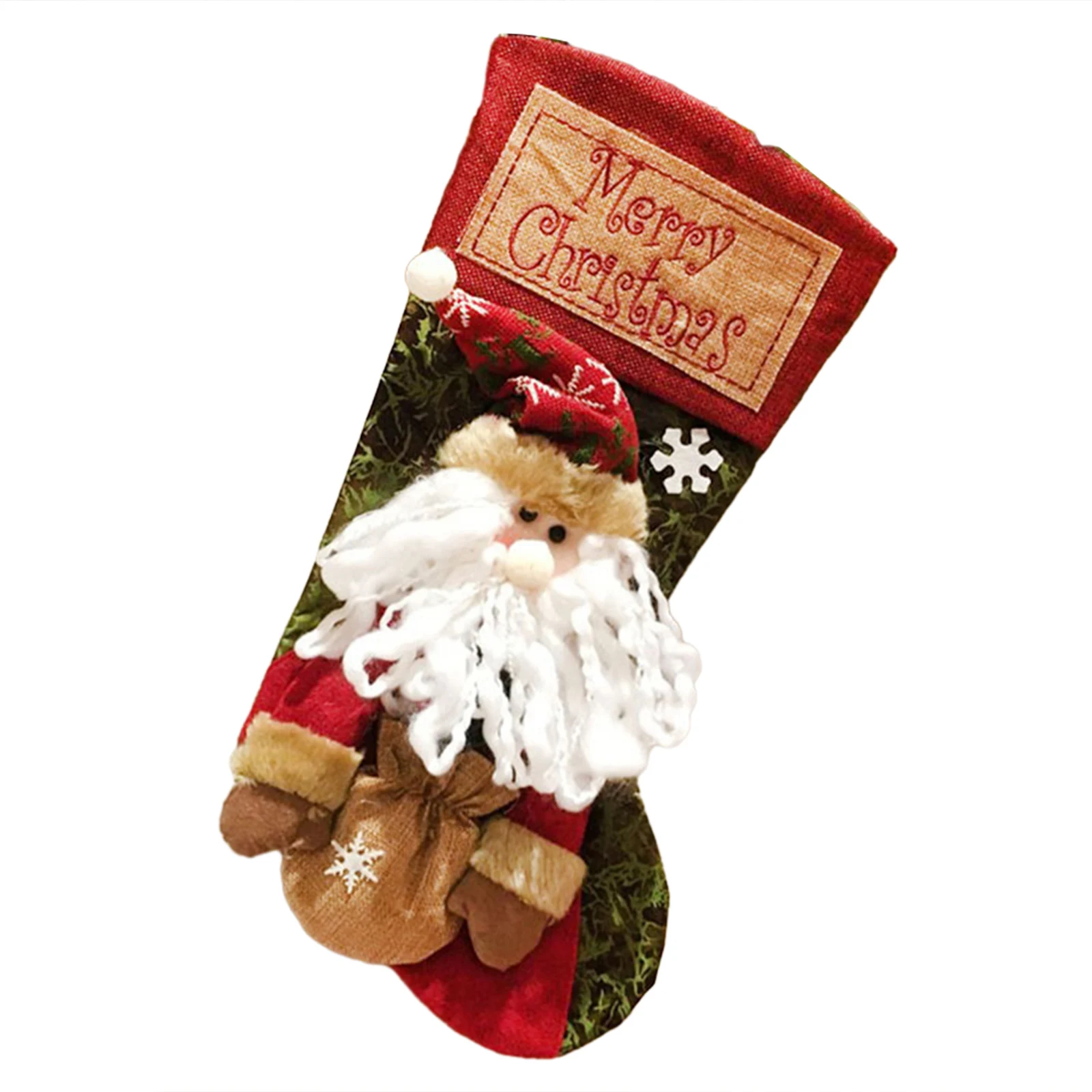 

Decorations Christmas Stocking 47*27cm Christmas Cloth Decorations Elk Fireplace For Home Ornaments Santa Claus