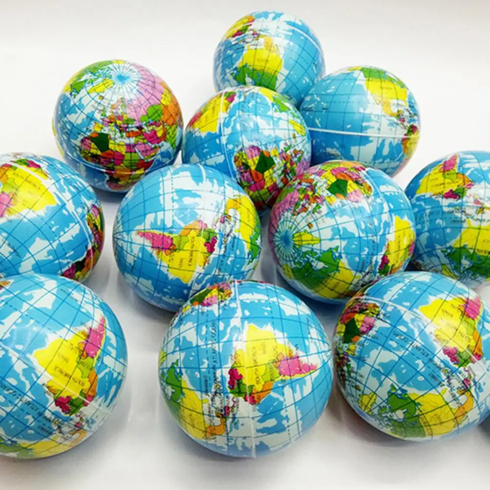 

Bouncy Ball Globe Shape Odorless Polyurethane Stress Relief Toys for Parties