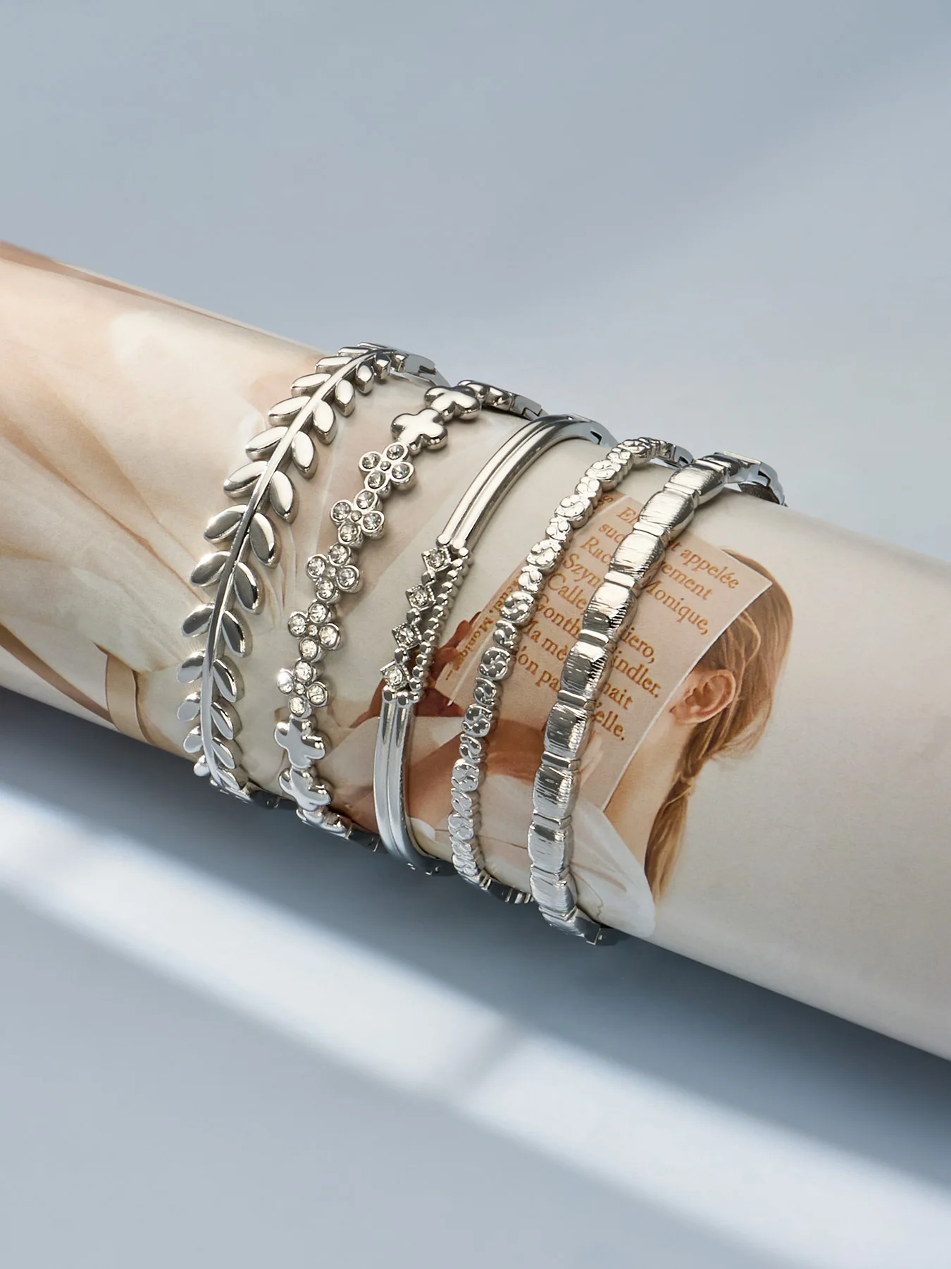 Ferris Wheel Edelstahl Damen Dünne Armbänder Kubisches Zirkonia Rundes Armreif PVD Vergoldet Wasserdicht Damen Handgelenk-Schmuck – Detail 11