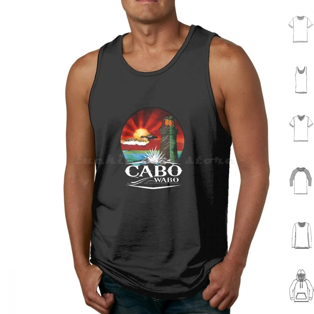 Cabo Wabo Cantina Tequila Canotte Gilet Senza Maniche Cabo Wabo Cantina Tequila Drink Messico Sam Hagar Song Azul Agave Popolare