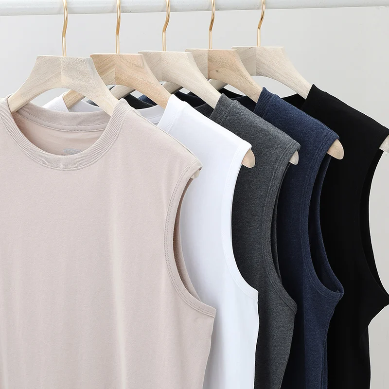 

American Summer Xinjiang Cotton Loose Shoulder Tank Top