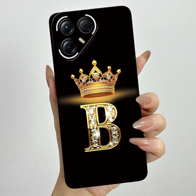 Luxury Crown Letter Silicone Soft Phone Case - Shockproof Back Cover