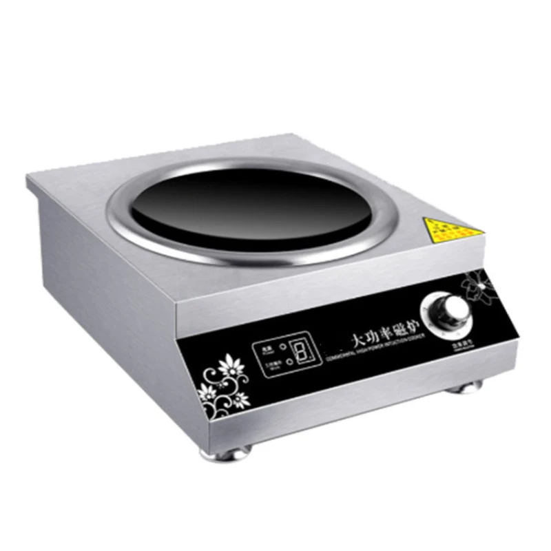 Household Frying Stove Electric Stove Single-curved Induction Cooker 5000W/220V Frying Pan Electric Magnetic Stove 5