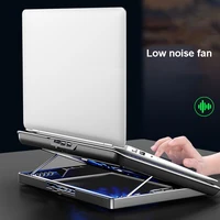 Metal Panel Laptop Cooler Stand Gaming Laptop Cooling Fan Laptop Cooling Pad 17 inch Notebook Cooler Stand For Gaming - Image 4