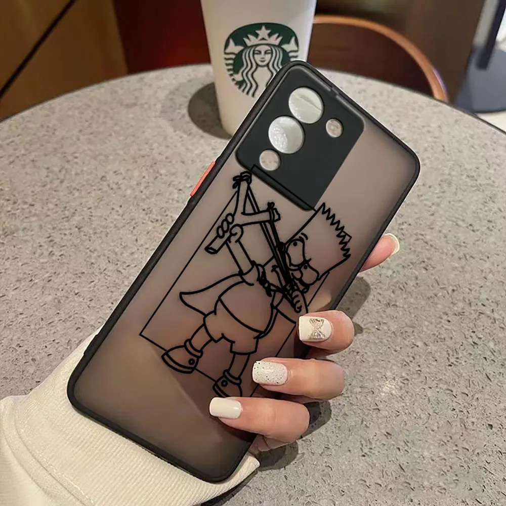 thumbnail image 1 of Funda mate para infinix NOTA 12 G96 11 10 8I 8 7 SMART 4 SPARK 8 8P 5 6 PRO S5 Funda Coque Capa Shell película Los S-Simpsons-S, 1 of 5