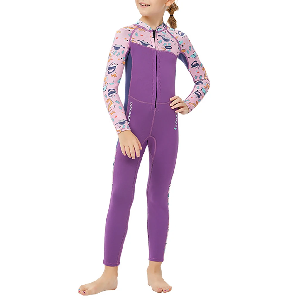 

Kids Wetsuit One Piece Swimsuit Long Sleeve Bathing Suit Swimwear