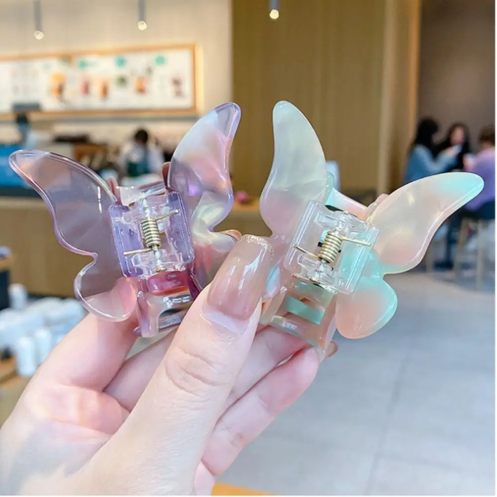 1pc Mode Schmetterling Haar Kralle Fee Hai Clip elegante bunte Haarschmuck Haars pange Pferdes chwanz Clip für Frauen Mädchen – Detail 5