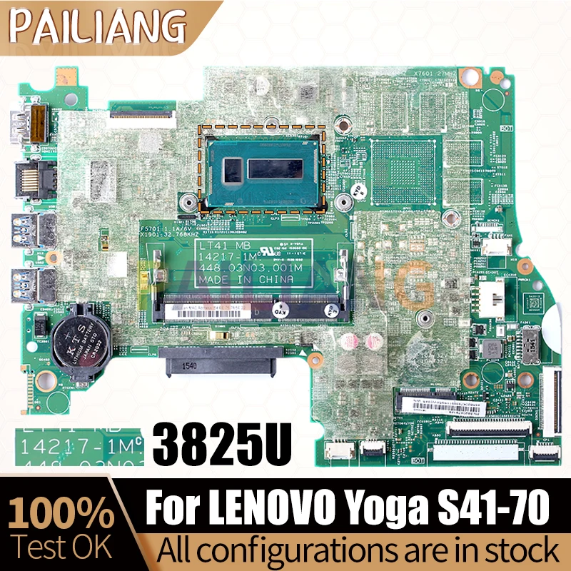 Материнская плата для ноутбука LENOVO Yoga S41-70 14217-1M 5B20K17778 SR24B 3825U