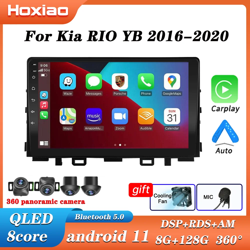 4G Android 11 DSP Auto Radio F r Kia RIO YB 2016 2017 2018 2019 2020 jmcq-2din-4g-android-11-radio-samochodowe-stereo-multimedialny