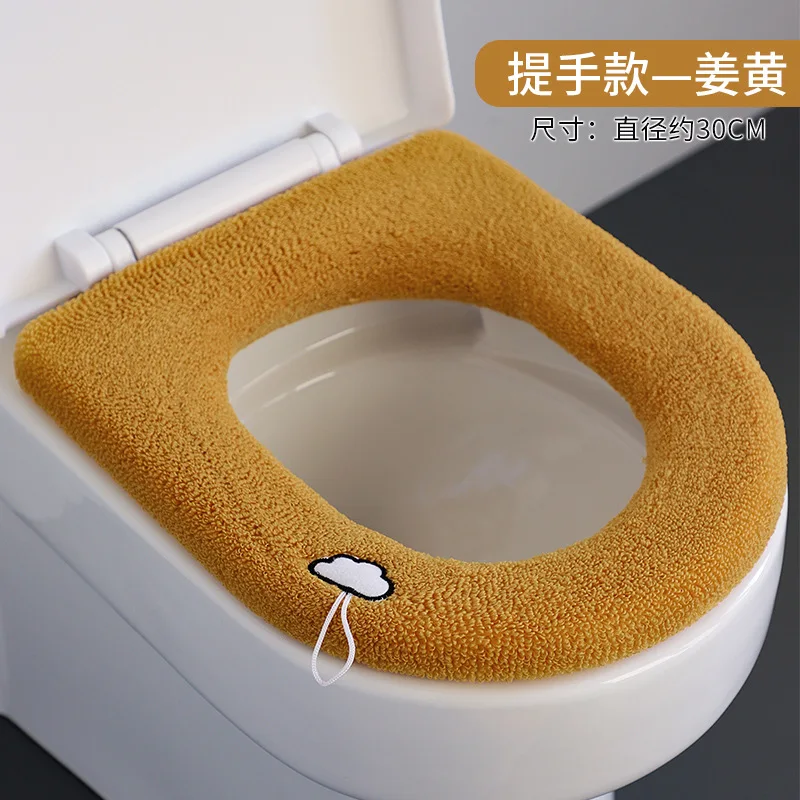 Toilet Cushion Household Winter Thickened Plush Toilet Cover All Seasons Universal Plush Cover #3079 toilet seat cover toilet seat cushion