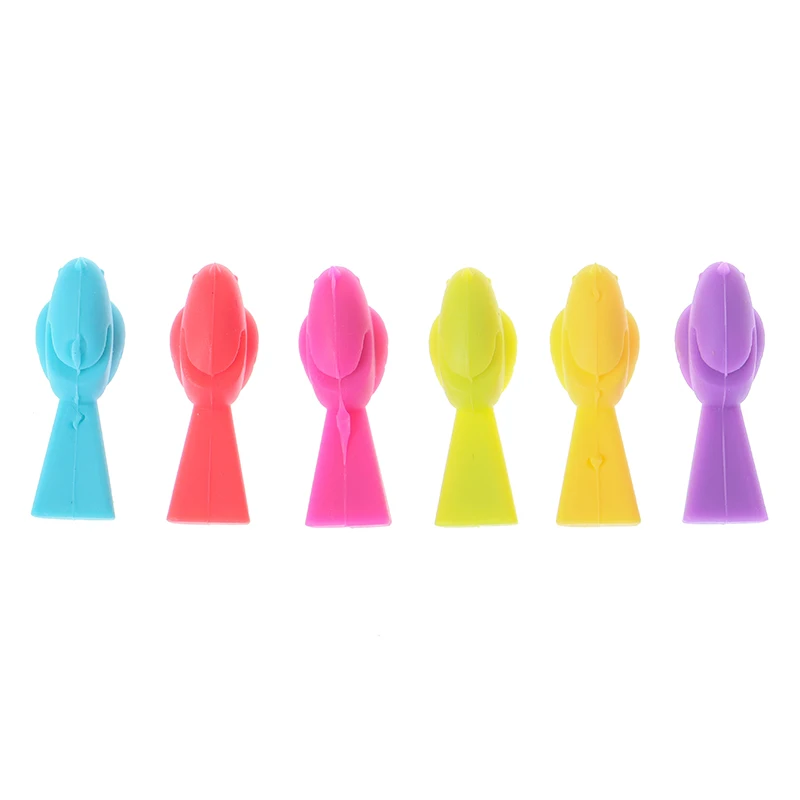 6pcs Silicone bird wine glass recognizer party marker