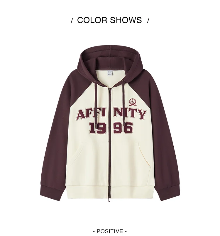 Jacket Women Hooded Shoulder Sleeve Loose Autumn New Embroidery Color-blocking Jacket