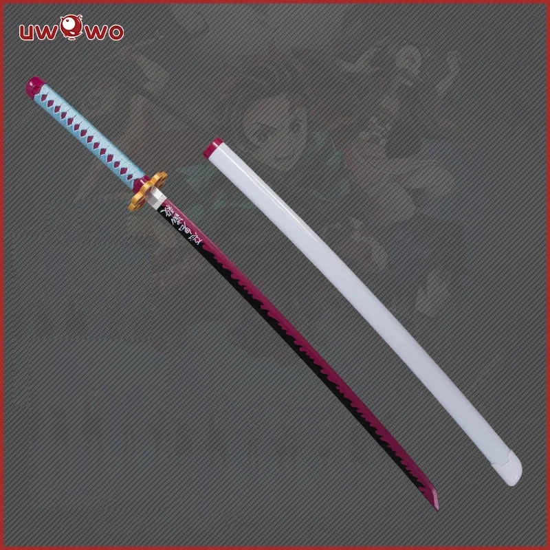 

In Stock UWOWO Mitsurii Cosplay Wooden Sword Katana Weapons 1:1 Mitsuri Cosplay Props Halloween