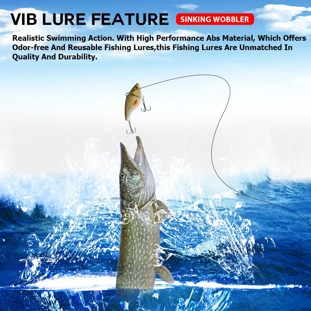 Agoie 7cm 18g 베이스 낚시를 위한 Lipless Rattle 진동 미끼 VIB 느린 싱킹 진동 미끼 바닷물 낚시에 이상적