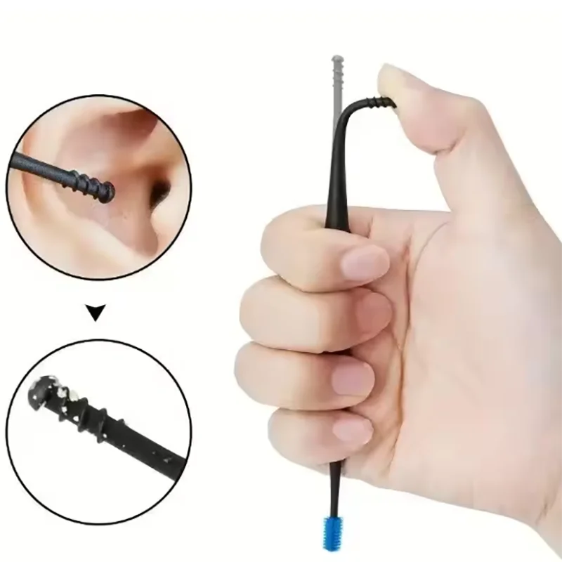 2pc Spiral Ear Spoon, Double Headed Rotating Ear Digging Spoon, EarPicking Tool, Double-Ended Earpick, Clean Ear Safety