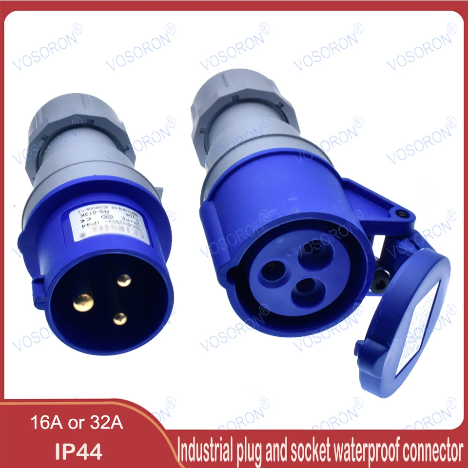 3 Phase Industrial Electrical Gwiec RJ45 Connector Male Female 32AMP Socket With Low Price - Industrial Plug, Commando Socket