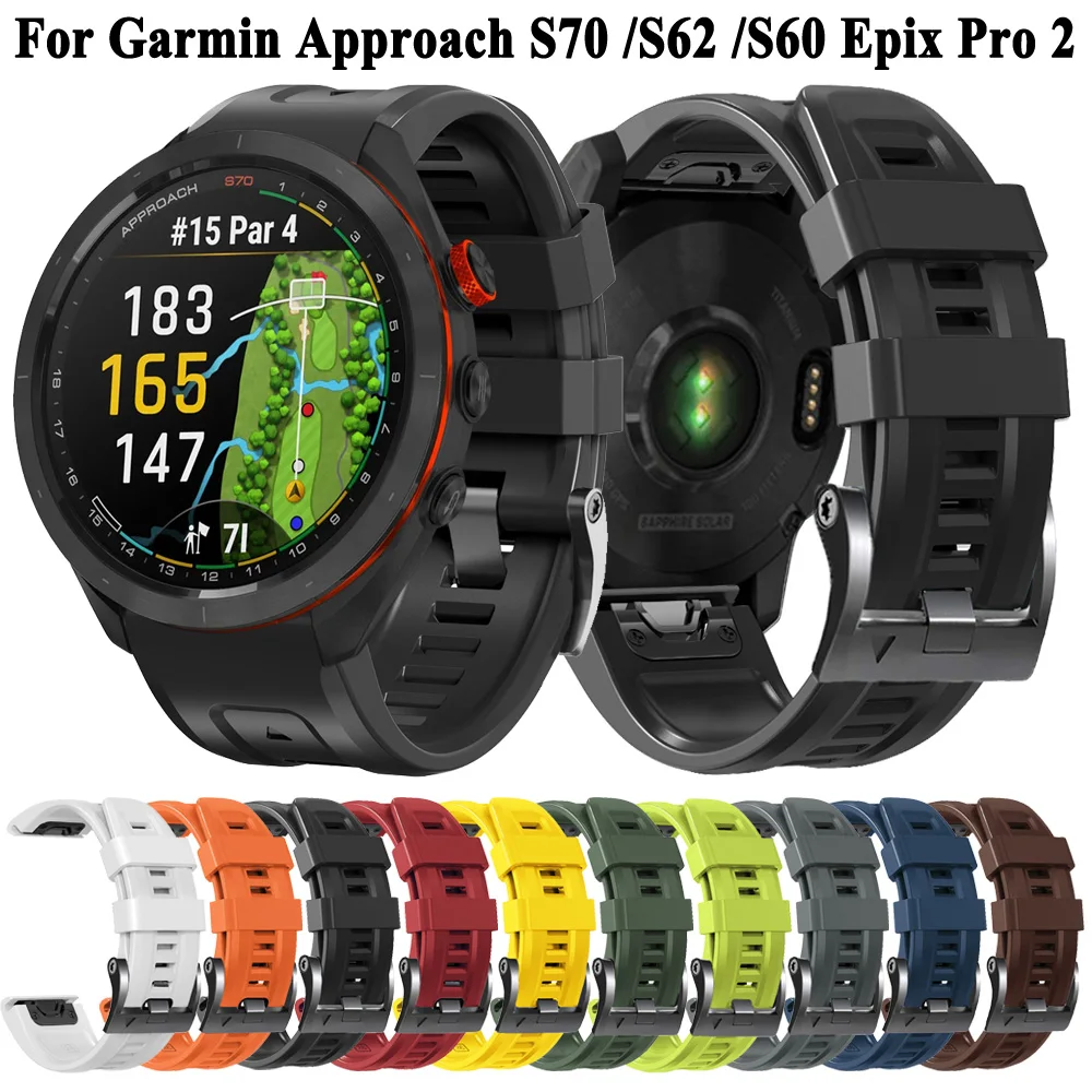 

Quickfit 22mm Width Strap For Garmin Approach S70 S62 S60 Forerunner 965 955 Smart Watch Band Epix Pro 2 47mm Silicone Bracelet