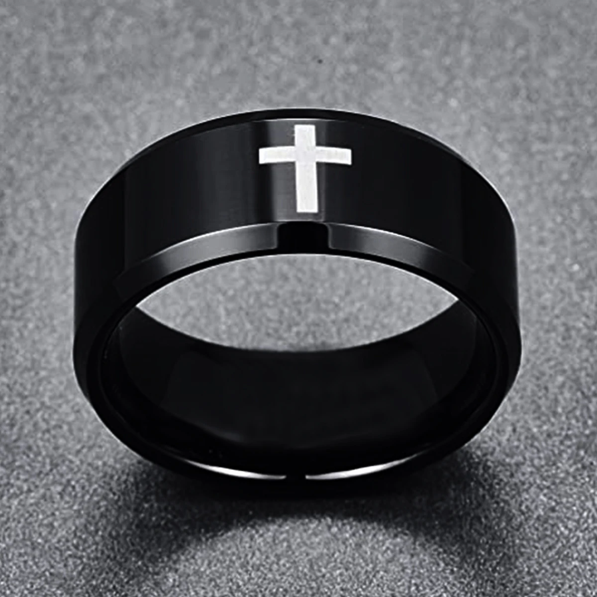 Stainless Steel Ring For Women Men Black Jesus Cross Casual Y2K Fashion Gothic Jewelry Gift cross jewelry cross rings womens ring finger rings jewelry rings ring jewelry