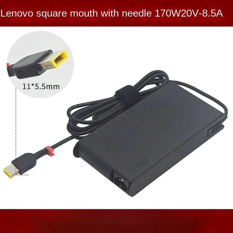 Original Lenovo Savior 170W Power Adapter 20V 8.5A P51 Y7000 R7000 Square Port with Needle Laptop Charger Power Cord