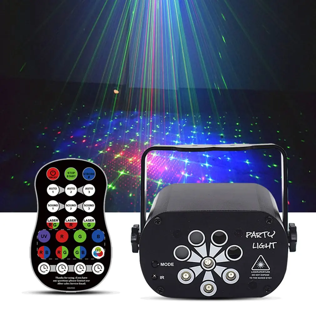 8 Fori 129 Modelli Usb Powered Led Laser Sky Projector Light Rgb Uv Dj Party Light Per Camera Da Letto Birthday Atmosphere Lamp