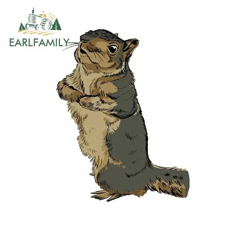 

EARLFAMILY 13 см x 10 см для мультяшной белки, мотоцикла, автомобиля, наклейки, виниловый материал для украшения автомобиля