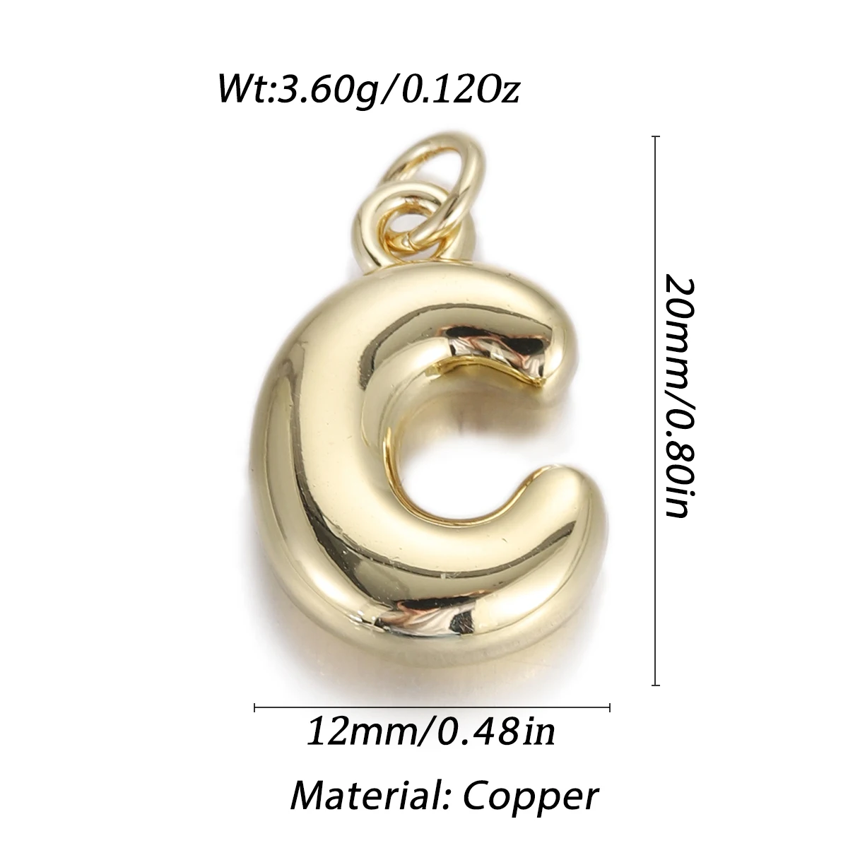 Gold Alphabet Charms: Stylish 26-Letter Pendant Set for Custom Jewelry Crafting