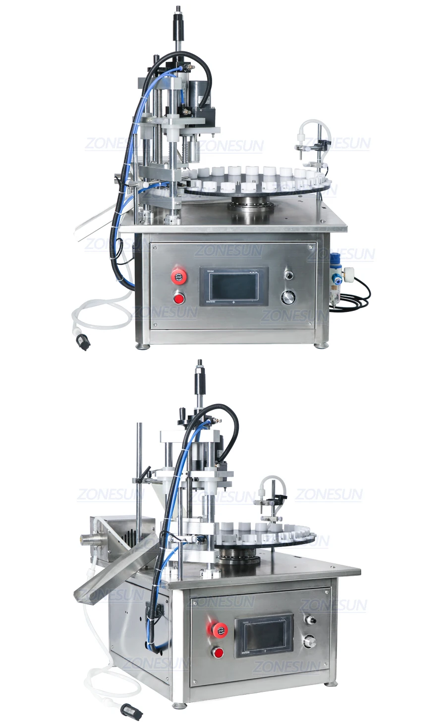 ZONESUN ZS-AFC1M Custom Small Vial Magnetic Pump Liquid Filling And Capping Machine