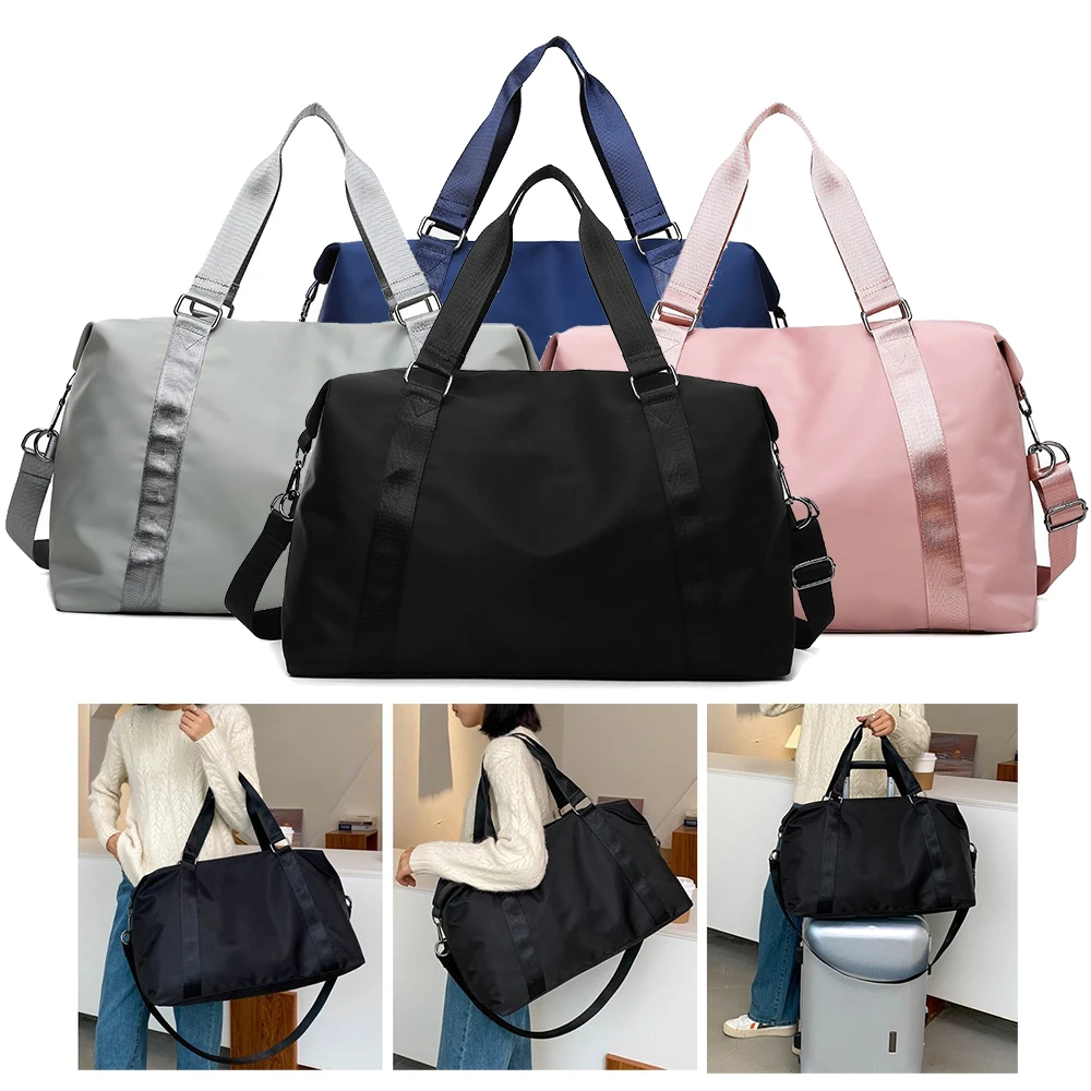 Fashion Large Travel Bag Women Cabin Tote Bag Handbag Nylon Waterproof Shoulder Bag Women