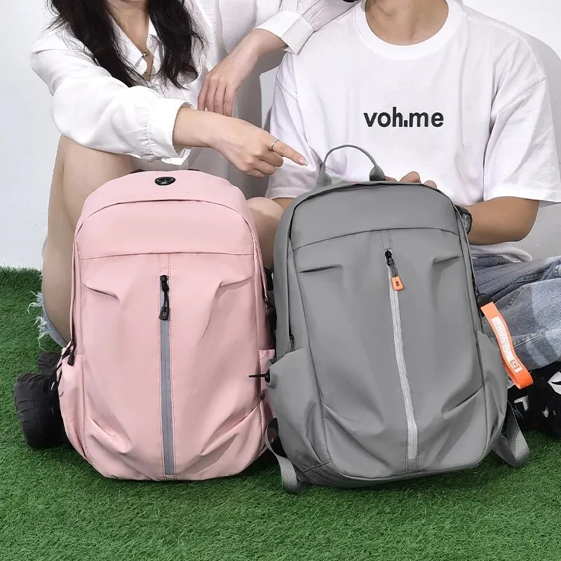 남성용 다기능 USB 충전 통근 노트북 배낭, 방수 Pu 배낭, 패션 캐주얼, 15.6 인치